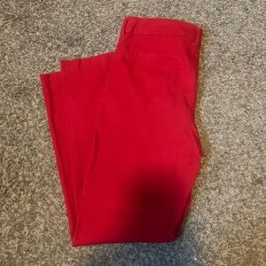 Red old navy pixie pants size 8 long